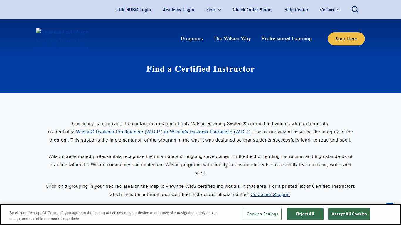 Find a Certified Instructor - Wilson Language Training