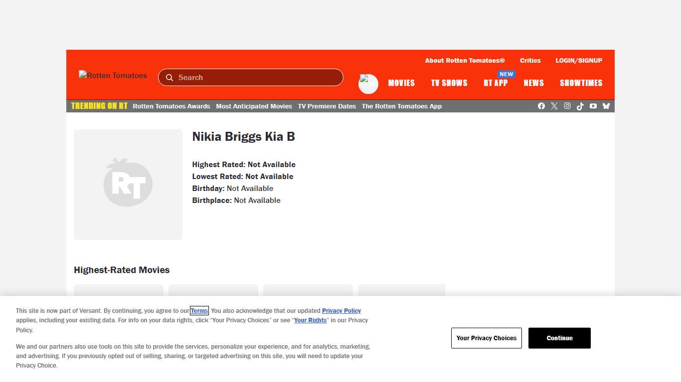 Nikia Briggs Kia B Movies List Rotten Tomatoes Rotten Tomatoes